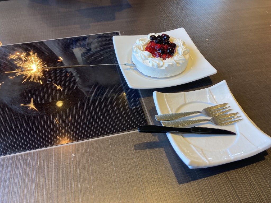 ゆず庵　誕生日プラン　ケーキ